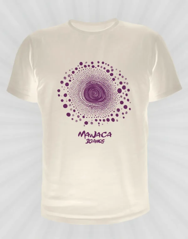 Camiseta roxa mawaca 30 anos