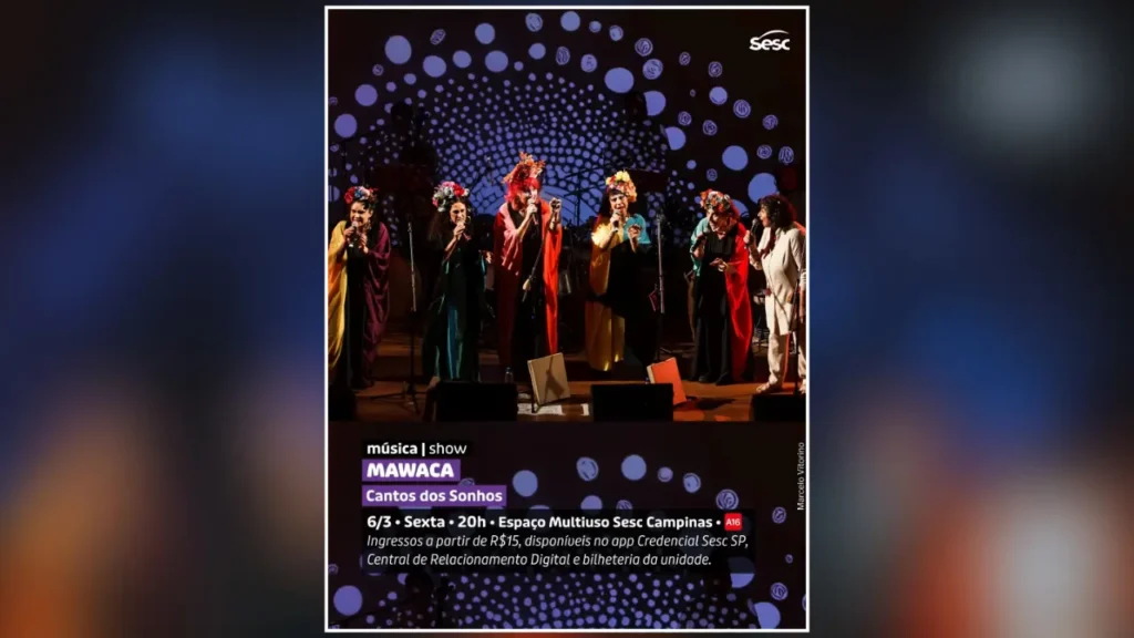 Novidades show cantos dos sonhos mawaca
